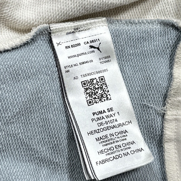 NWOT Puma x Final Fantasy XIV 14 ICON White Blue Terry Fleece Hoodie Mens Large - Picture 8 of 10